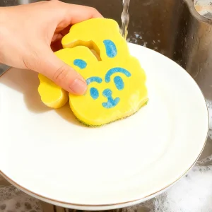3 Layer Heavy Duty Stain Grease Removal Non Scratch Kitchen Household Cleaning Sponge Scrubber