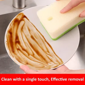 3 Layers Dual Sided Loofah Cleaning Sponge With Hanging Hole Non Scratch Dishwashing Scrubber for Kitchen Pots Pans