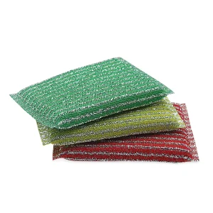 3 Pack Dish Washing Wire Scouring Sponge Kitchen Cleaning Scrubber Sponge Scouring Pads