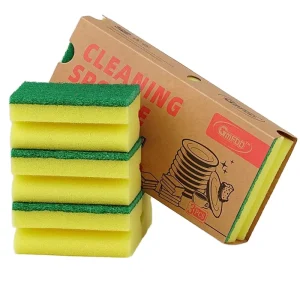 3 Pack High Density Double Sided Scrubber Brush Dish Washing Cleaning Tool for Pot Stove Kitchen High Sponge Scouring Pad