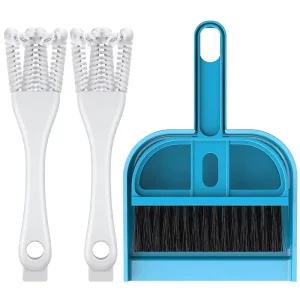 3 Piece 2 in 1 Bird Cage Cleaner Brush and Shovel Set for Bird Cages Perches Kennels and Small Animal Cages Bird Poop Remover
