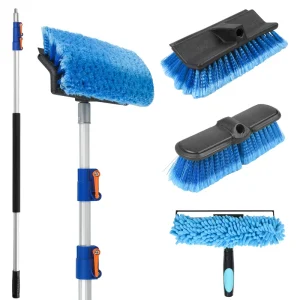 3 in 1 24FT Household Easy to Carry Car Telescopic Cleaning Tools Anti Scratch Microfiber Cleaning Brush Kit