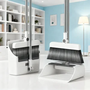 3 in 1 Broom Dustpan Floor Brush Multi Purpose Set Thickened Broom Combination Set Soft Bristle Broom with Dustpan