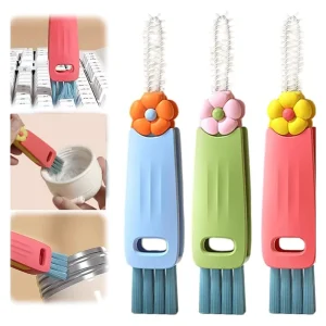 3 in 1 Cup Lid and Crevice Cleaning Brush Multifunctional Home Kitchen Cleaning Brush Baby Bottle Cap Cleaning Brush