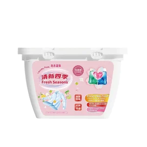 3 in 1 Disposable Laundry Detergent Pods with Fragrance Beads and Gel Balls for Apparel