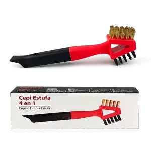 3 in 1 Durable Flexible BBQ Cleaning Brush 7” PP Handle Kitchen Brushes Steel Needle Grill Stove Oven Smoking Range Hood