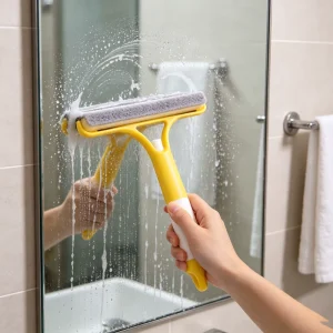 3 in 1 Durable Plastic Handle Household Multi Function Glass Cleaning Mirror with Watering Can and Window Scraper Squeegee
