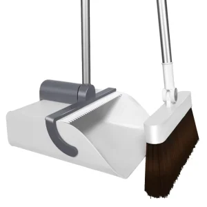 3 in 1 Foldable Rotating Long Brush Set Long Handle Broom and Dustpan Cleaning Floor Brushes Set for Home Kitchen Room Office
