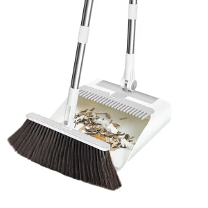 3-in-1 Household Cleaning Set with Broom, Dustpan and Lint Roller
