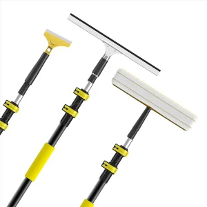 3 in 1 Long Handled Window Cleaning Squeegee Pole Telescopic Window Washing Kit