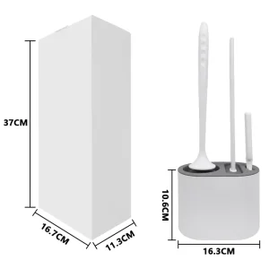 3-in-1 Silicone Toilet Brush and Holder Set
