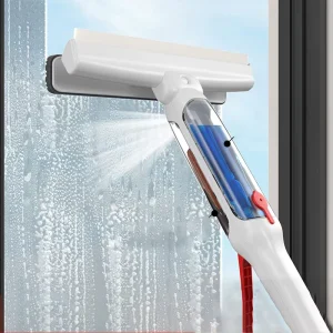 3 in 1 Spray Window Squeegee Cleaner Window Cleaning Squeegee Kit for Shower Glass Extendable Window Squeegee with Spray