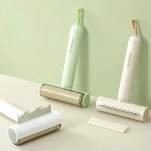 3 in 1 Stainless Grooming Tool Deshedding Comb for Cat Dog Portable Clothes Carpet Lint Roller Mini Pet Hair Remover Brush