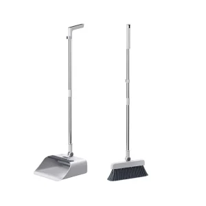 3 in 1 Sustainable Dustpan Set with Handheld Plastic Handle and Plastic Broom Head for Home Use