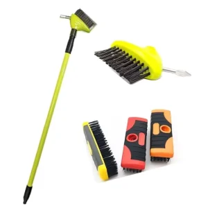 3 in 1 Telescopic DIY Industrial Patio Weed Brush Set Steel Wire Bristle Long Handle Cleaning Moss Remover Garden Driveway Block