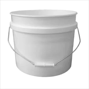 3.5 Gallon Round Plastic Buckets with Wire Bale Handle & Plastic Grip All Purpose