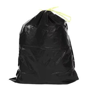 30 Count Value Pack PE Drawstring Compostable Plastic Garbage Bag 13 Gallon Contractor Grade Trash Bags for Heavy Debris