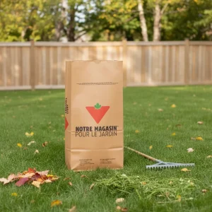 30 Gal Eco-friendly Recyclable Kraft Paper Lawn Leaf Storage Bags OEM Logo Flexo Printed 80gsm Square Bottom Garden Bag