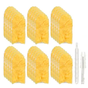 30 PCS 360° Duster for Swiffer Duster 1 Telescopic Pole Multi Surface Dusters with 4X Microfiber Efficient Pet Hair Home Cleaning