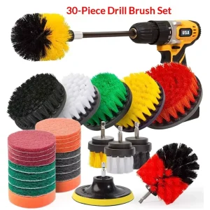 30 Piece PP Portable Cleaning Brush Set Scouring Pit Floor Kitchen Bathroom Car HX1030B Model Zhejiang Made