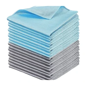 300gsm Microfiber Glass Cleaning Cloths Lint Free Streak Free Reusable Microfiber Cleaning Cloth for Cleaning Windows Glass