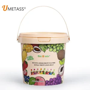 300ml~10L Airtight Small Plastic Food Grade Buckets for Cold-chain Transport Peanut Butter Packaging Bucket with Lid Handle