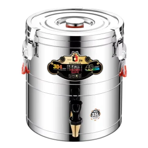 304 Stainless Steel Insulated Double Wall Bucket Large Capacity Commercial Use Food Grade European Style Bar Accessories