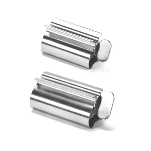 304 Stainless Steel Manual Rotating Toothpaste Squeezer Facial Cleanser Tool Lazy Household Metal Material Bath Toilet Supplies