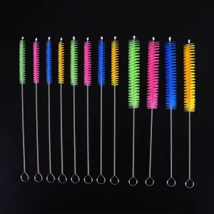 304 Stainless Steel Small Straw Brush for Colorful Test Tube Scourer for Home Cleaning Baby Bottle Cleaning Kitchen Use
