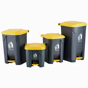 30L 50L 80L 100Liter Trash Can Outdoor Big PP Waste Bins Pedal Plastic Recycling Bin with Lid