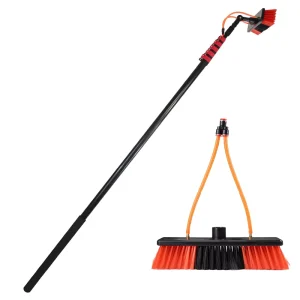 30ft Telescopic Solar Panel Cleaning Equipment Kit Plastic Window Water Pole Brushes for Cleaning Solar Poles System Fed Tools