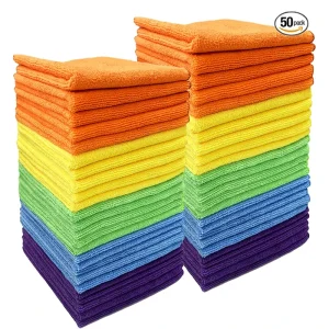 30x30cm 12×12″ Absorbent Microfiber Cleaning Cloth for Kitchen Grease Removal and Household Dusting Polishing Lint Free