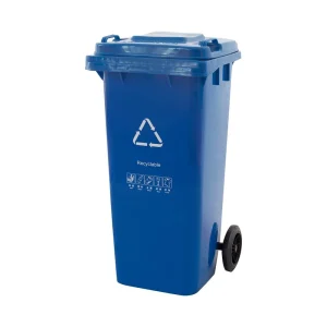 32 Gallon Eco-Friendly Plastic Wheeled Garbage Waste Container with Recycling Bin for Indoor Outdoor Use