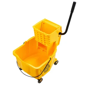 32 Liter Mop Wringer Cleaning Plastic Buckets with 4 Wheels