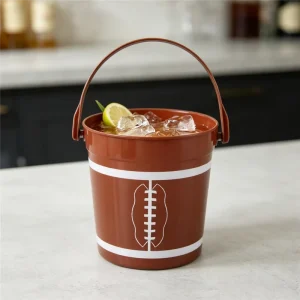 32 Oz. Drink Buckets Manufacturing Clear Customizable Plastic Drink Bucket with Handle