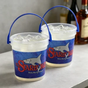 32 oz Plastic Ice Buckets Drink Pail Bucket