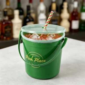 32oz Custom Rum Bucket Beach Rum Bucket With Lid and Straw 32oz Cocktail Rum Buckets for Parties