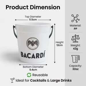 32oz Drinking Bucket With Handle