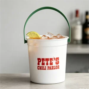 32oz Rum Drink Bucket With Handle Manufacturing 32 oz. Clear Customizable Plastic Drink Bucket with Handle
