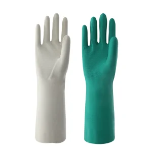 33cm 15mil Durable Nitrile Construction Gloves Reusable Waterproof Oilproof Chemical Resistant Thickened