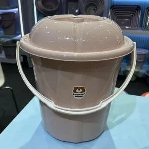 34cm Durable Bathroom Plastic Cleaning Pail with Handle and Lid