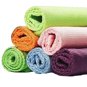 35*35cm 300gsm Factory Direct Microfiber Kitchen Cleaning Cloth Hot Selling Absorbent and Water Mark Free Fish Scale Pattern