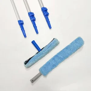 35FT Triangle Shape Aluminum High Reach Duster Kit with Extension Pole for High Ceiling Dusting and Window Cleaning