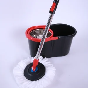 360 Degree Plastic Microfiber Spin Mop with Spinner and Bucket for Floor Cleaning Stainless Steel Magic Mopping Bucket Set