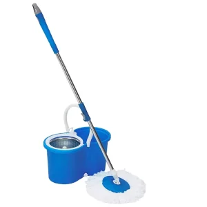 360 Degree Rotating Magic Mop with Bucket Stainless Steel Microfiber Spinning Mop and Lightweight Flat Mop Set