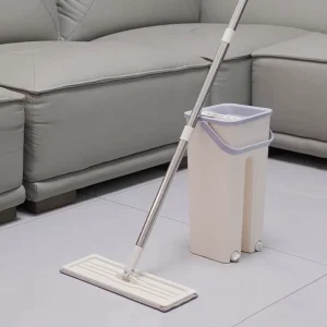 360 Degree Rotating Magic Scratch Cleaning Easy to Use Rectangle Microfiber Mop Pad Handle Home Use Flat Mop with Bucket