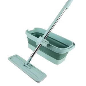 360 Degree Rotating Microfiber Mop Cleaning System With Bucket Wringer For Tile Wood Marble Floors And Deep Cleaning