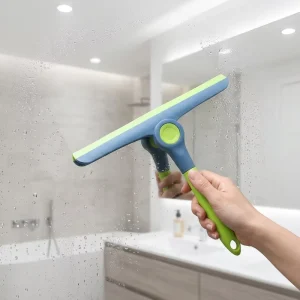 360 Degree Rotating Plastic Shower Window Squeegee Clean Wipers Water Blade with Silicone Slip