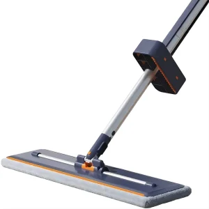 360 Degree Rotating Rectangle Microfiber Flat Mop Stainless Steel Long Handle Self-Wringer 2 Mop for Home Cleaning