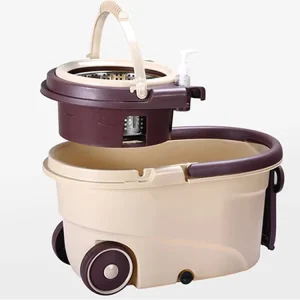 360-Degree Spinning Mop and Bucket Set with Self-Separating Compartments